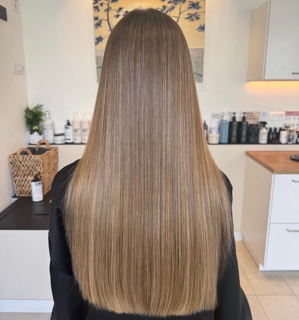 Balayage AirTouch — reflets cuivrés