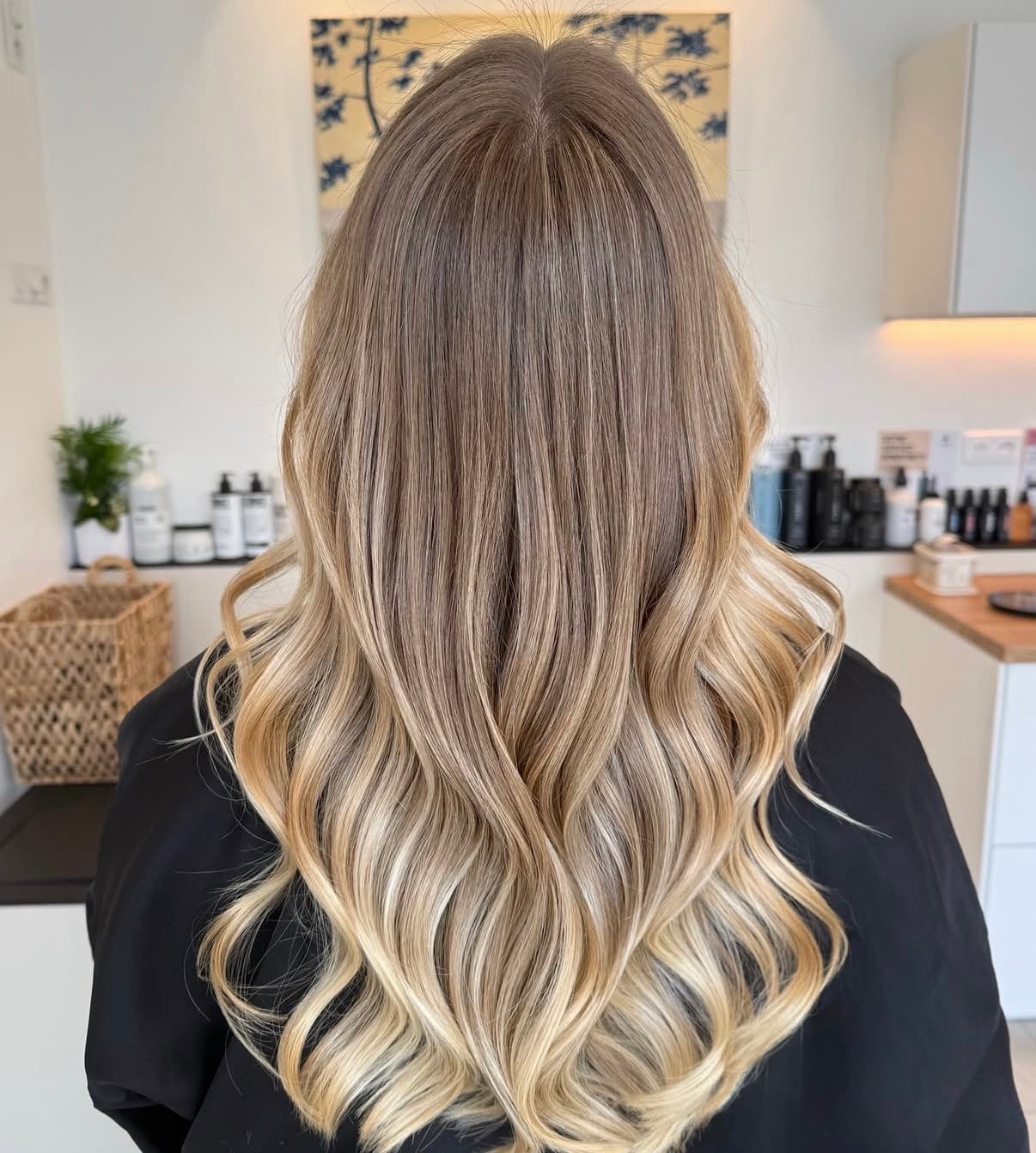 Balayage AirTouch — fondu naturel ondulé